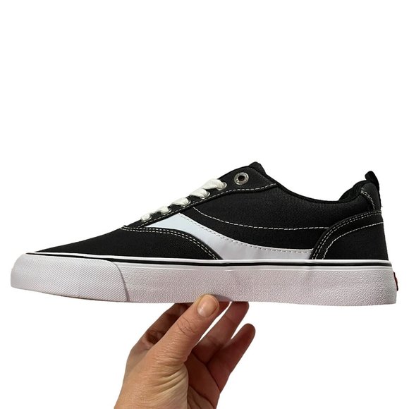 Levis Mens Fashion Sneaker Size 9.5 Black White Lace up Stylish Comfortable Shoe - Picture 10 of 13